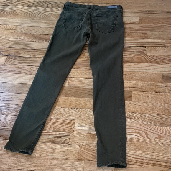 AG Legging Ankle Jeans Army Green Size 28 - Picture 5 of 5